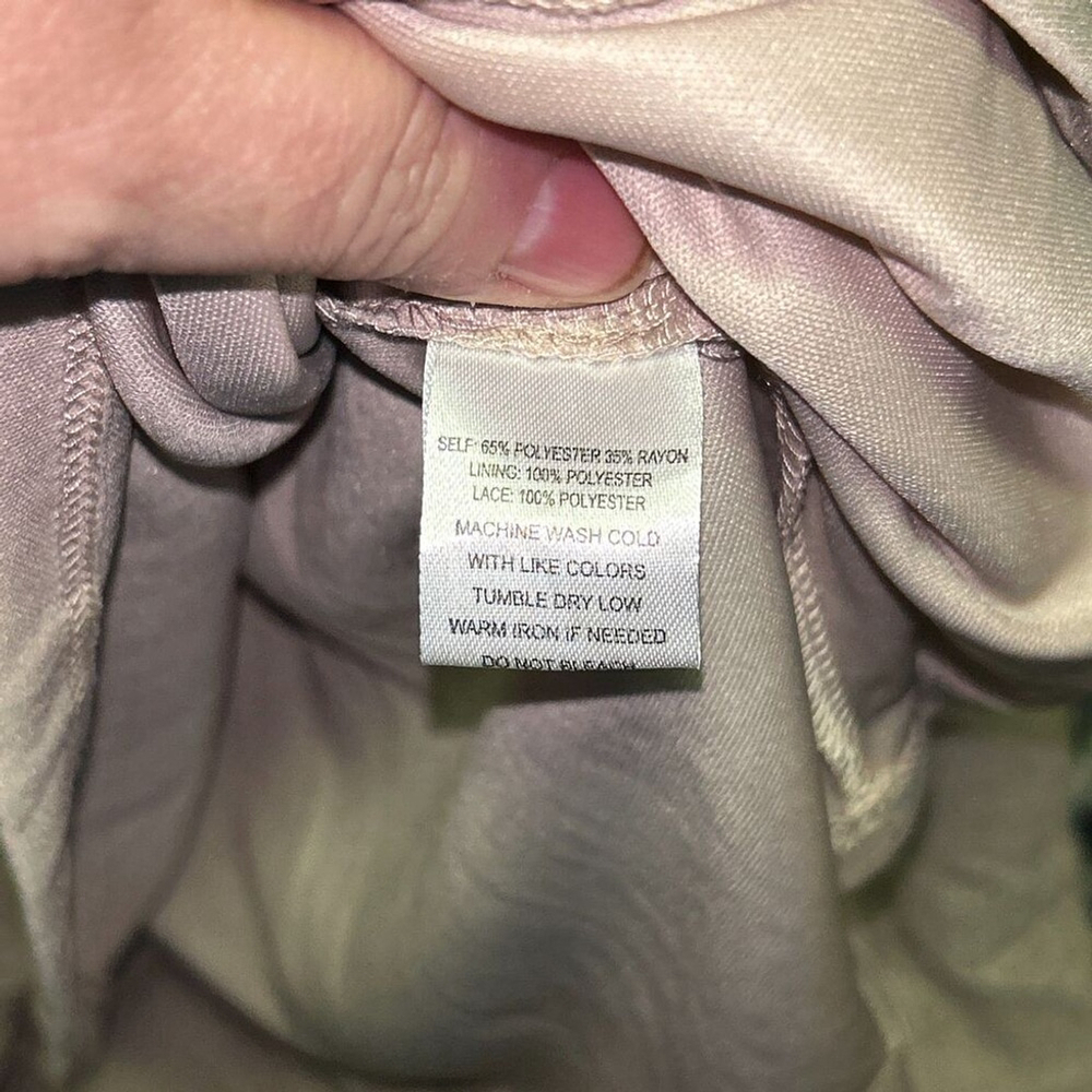 Indigo Rose Beige 2X Bohemian Lined Dress - Picture 5 of 9